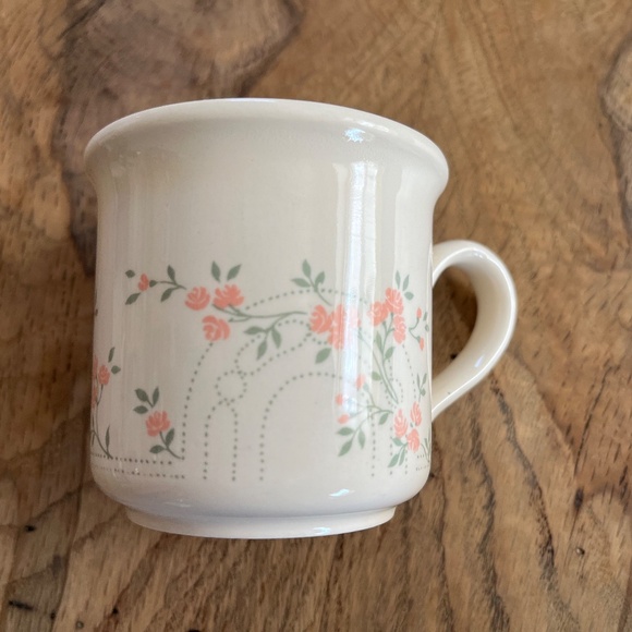 Scarce Vintage Staffordshire Tableware from England Cream and Floral Mugs - 3 - Picture 5 of 10